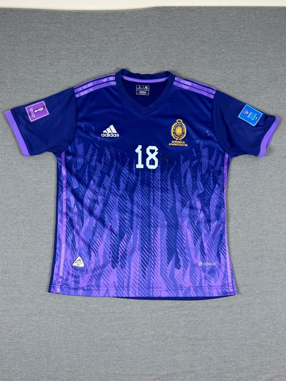 adidas Argentina 2022 Purple and Violet #18 Soccer Jersey